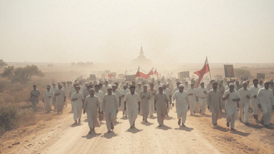 Jakie zgromadzenia i manifestacje organizował Mahatma Gandhi?